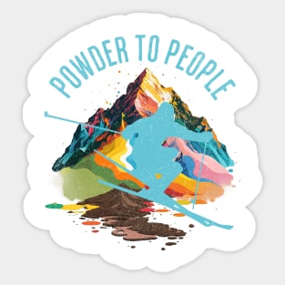 Powder to the People Colorful Sticker